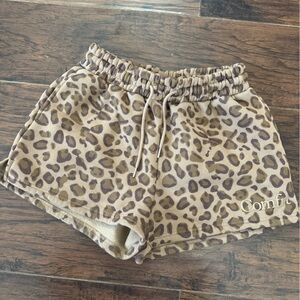 Comf Leopard Print Women's Shorts - Brown